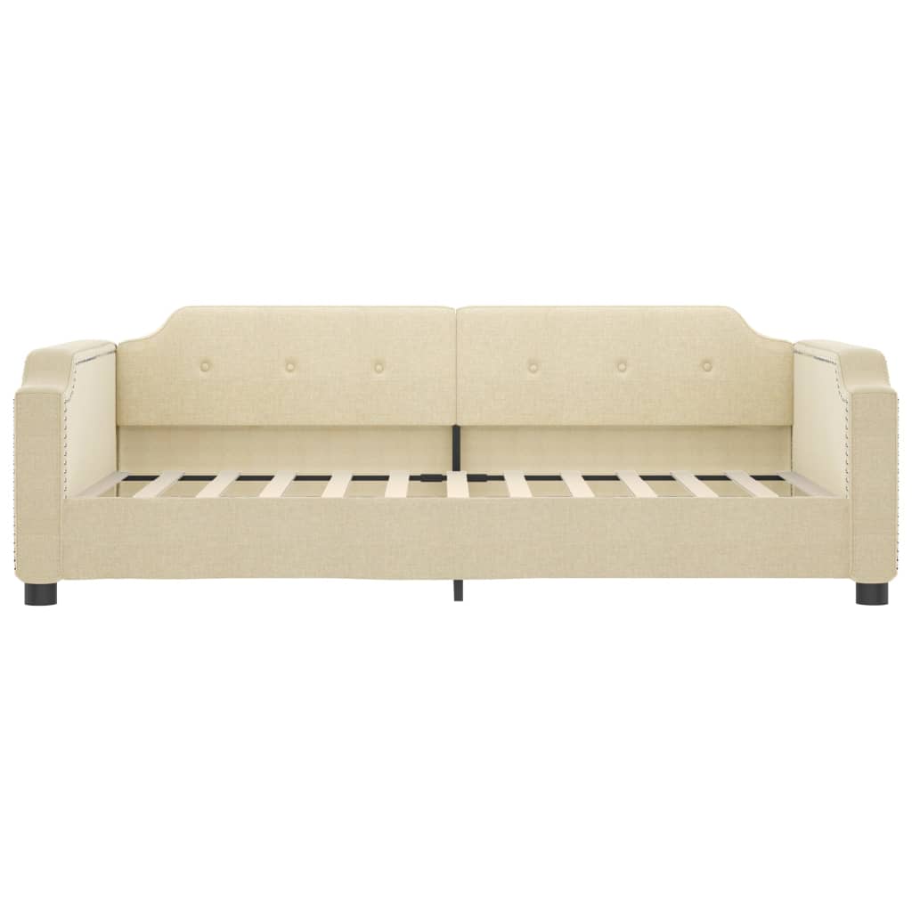 Sofá-cama 90x200 cm tecido cor creme