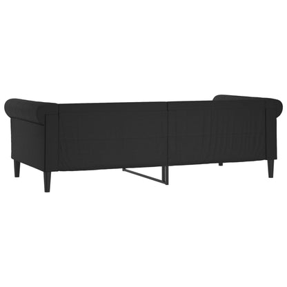 Sofá-cama 80x200 cm couro artificial preto