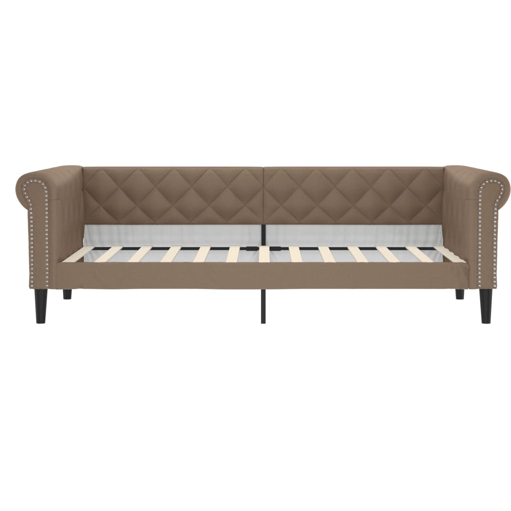 Sofá-cama 80x200 cm couro artificial cor cappuccino