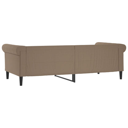 Sofá-cama 80x200 cm couro artificial cor cappuccino