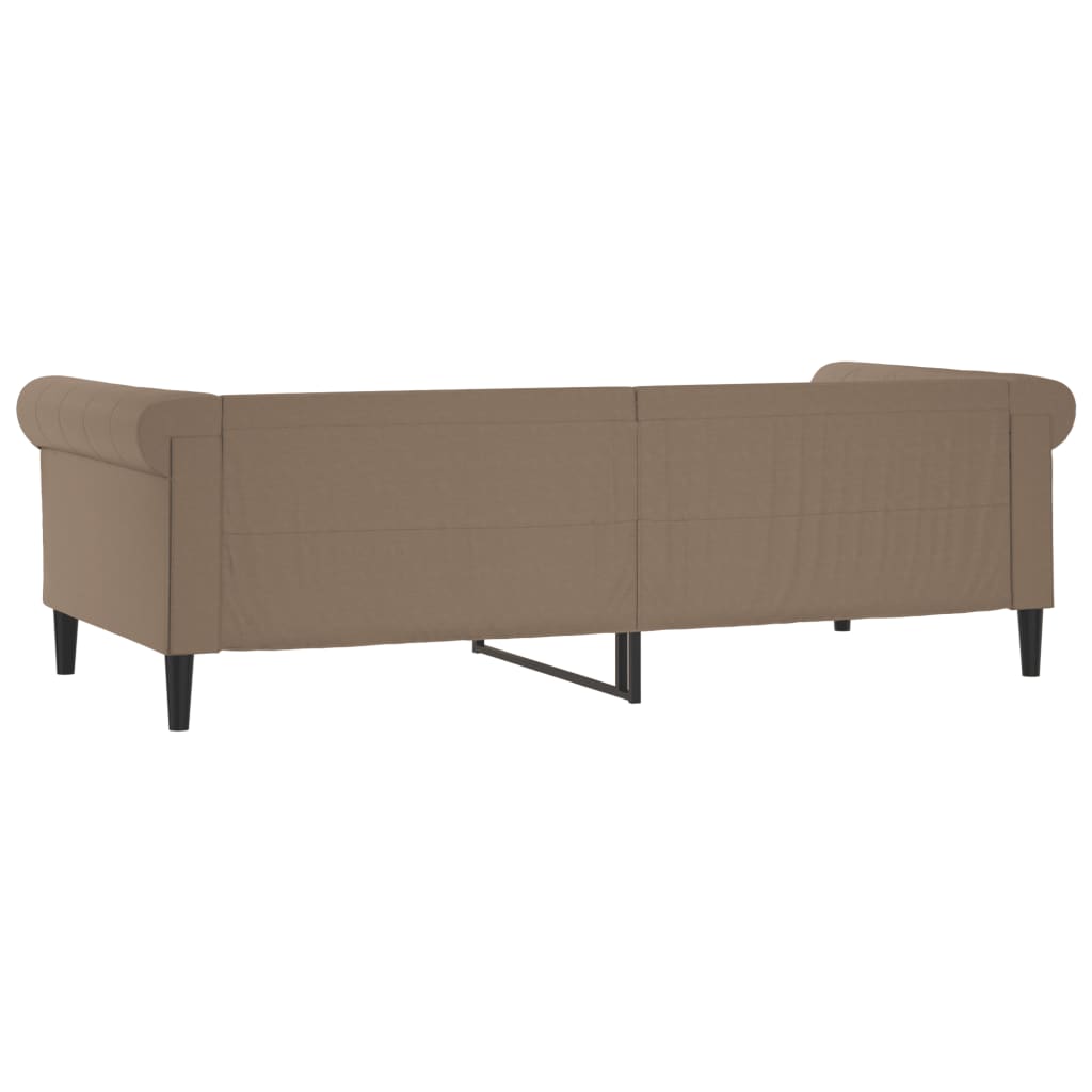 Sofá-cama 90x200 cm couro artificial cor cappuccino