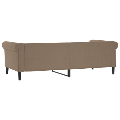 Sofá-cama 90x200 cm couro artificial cor cappuccino