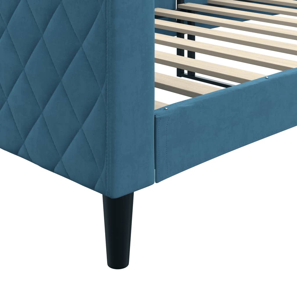 Sofá-cama 80x200 cm veludo azul