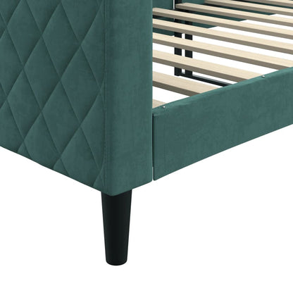 Sofá-cama 80x200 cm veludo verde-escuro