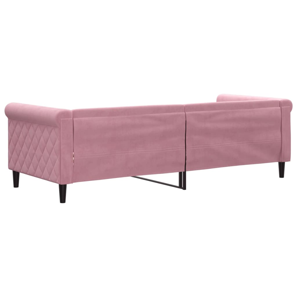 Sofá-cama 80x200 cm veludo rosa