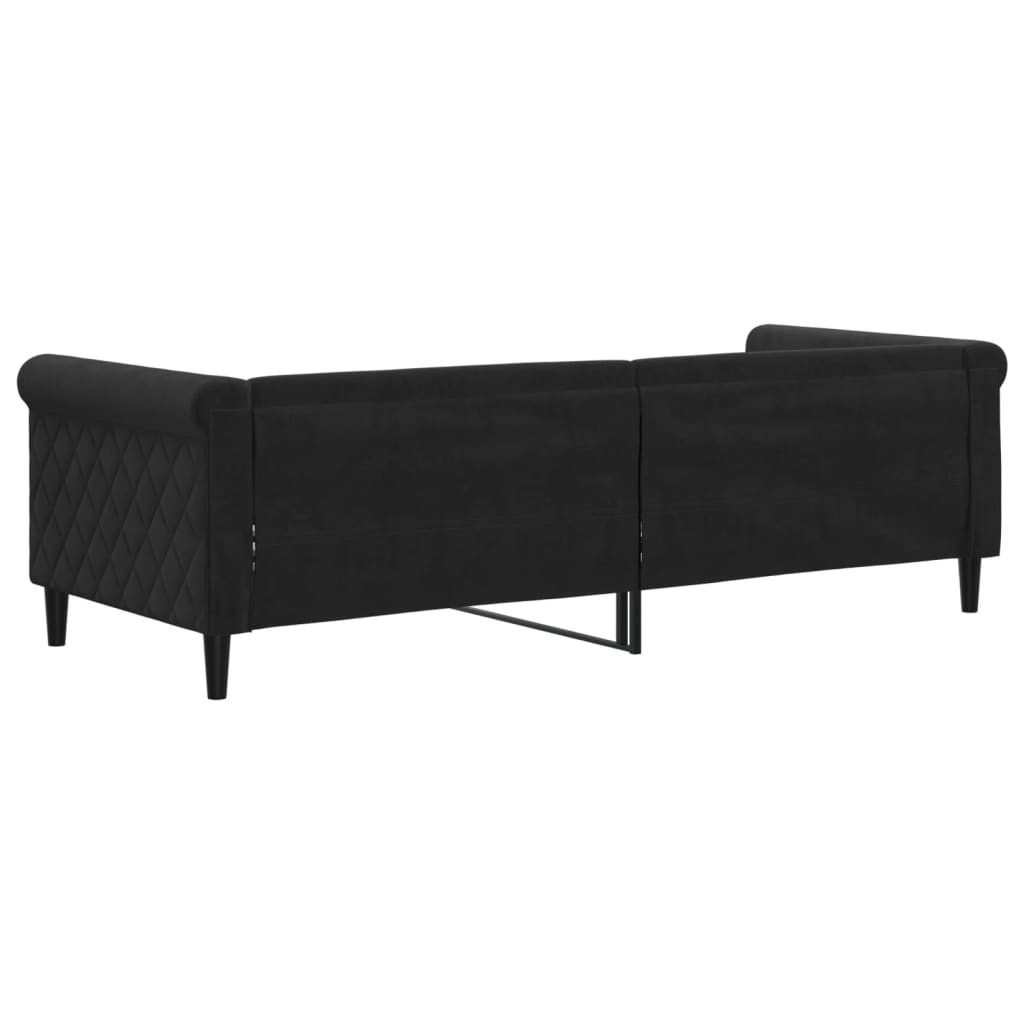 Sofá-cama 80x200 cm veludo preto