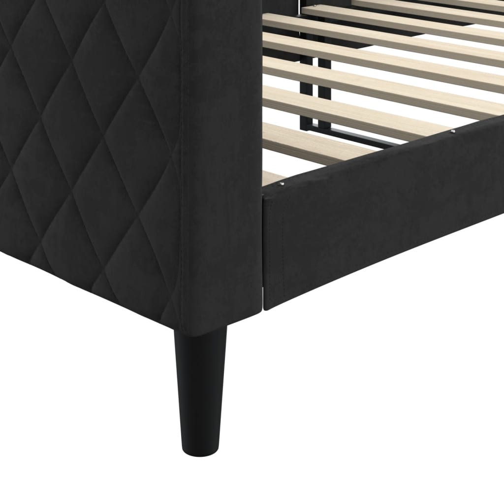 Sofá-cama 80x200 cm veludo preto