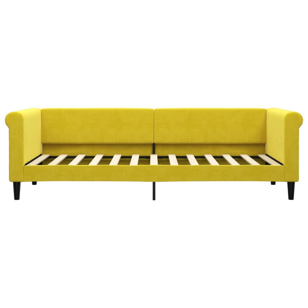 Sofá-cama 80x200 cm veludo amarelo