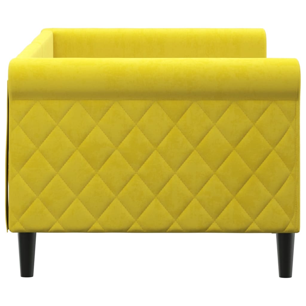 Sofá-cama 80x200 cm veludo amarelo