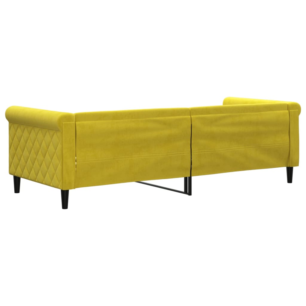 Sofá-cama 80x200 cm veludo amarelo