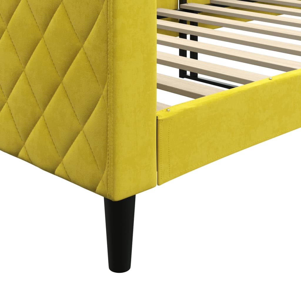 Sofá-cama 80x200 cm veludo amarelo