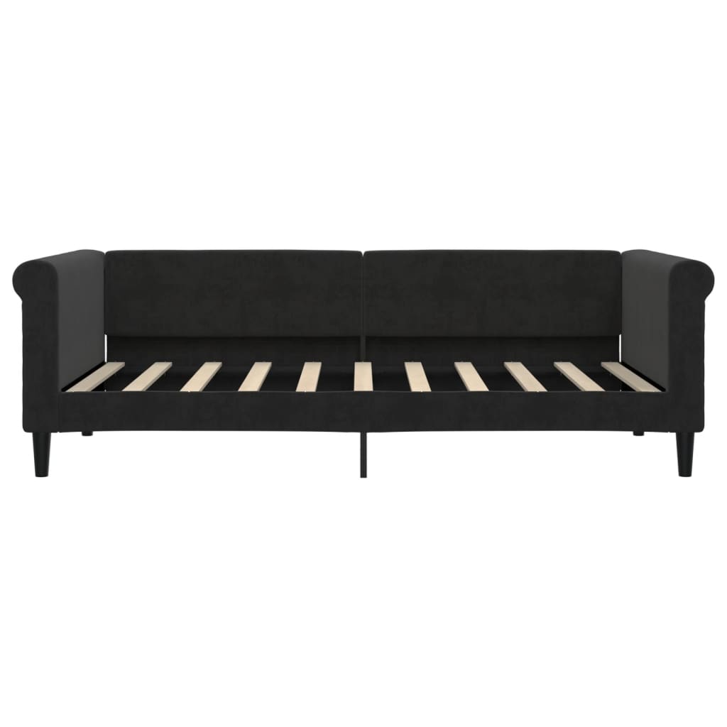 Sofá-cama 90x190 cm veludo preto