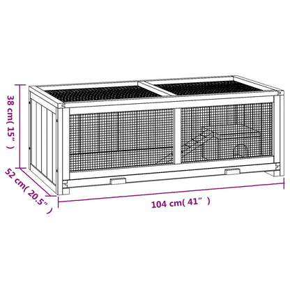 Gaiola para hamster 104x52x38 cm madeira de abeto maciça