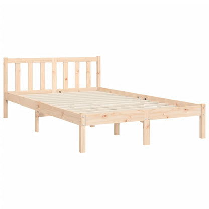 Estrutura de cama com cabeceira 120x200 cmmadeira maciça