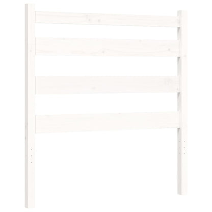 Estrutura de cama com cabeceira 90x190 cm madeira maciça branco