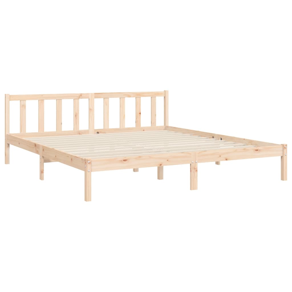 Estrutura de cama com cabeceira 180x200 cm madeira maciça