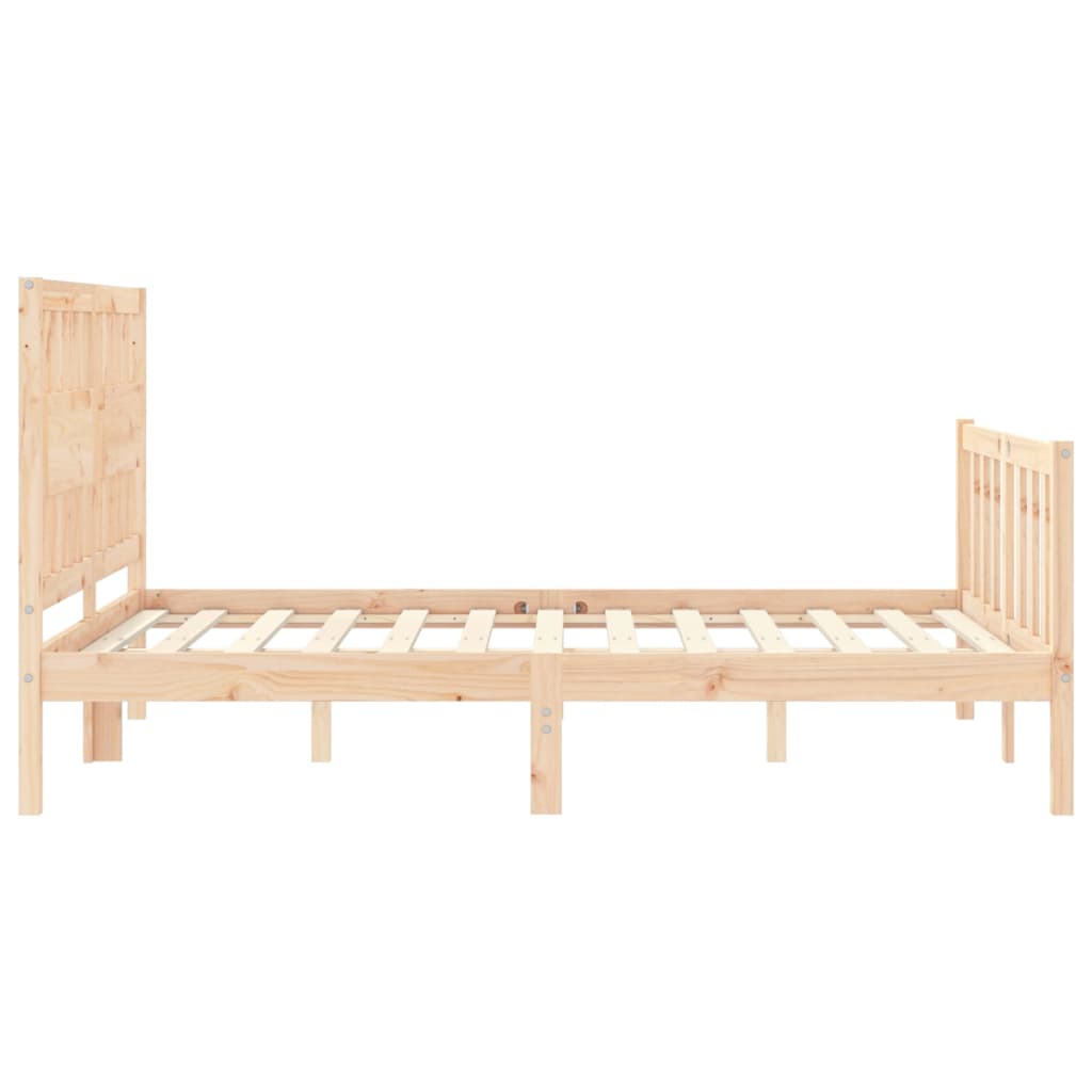 Estrutura de cama com cabeceira 120x200 cmmadeira maciça