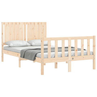 Estrutura de cama com cabeceira 120x200 cmmadeira maciça