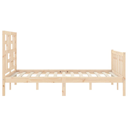 Estrutura de cama com cabeceira 120x200 cmmadeira maciça