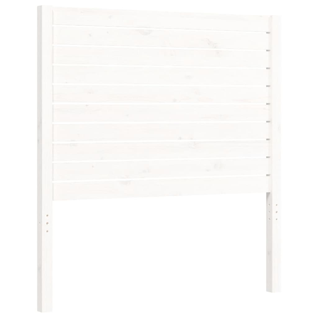 Estrutura de cama com cabeceira 100x200cm madeira maciça branco