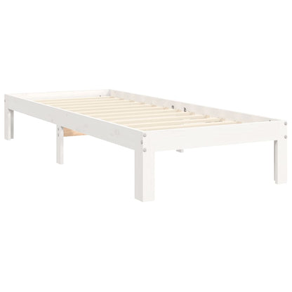 Estrutura de cama com cabeceira 90x200 cm madeira maciça