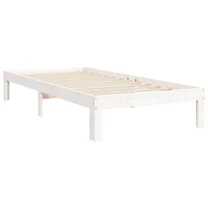 Estrutura de cama com cabeceira 90x200 cm madeira maciça