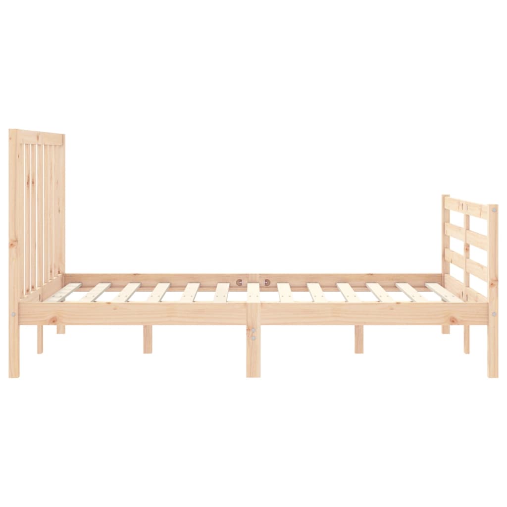 Estrutura de cama com cabeceira 120x200 cmmadeira maciça