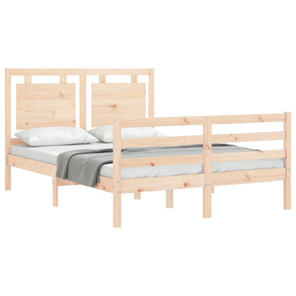 Estrutura de cama com cabeceira 120x200 cmmadeira maciça