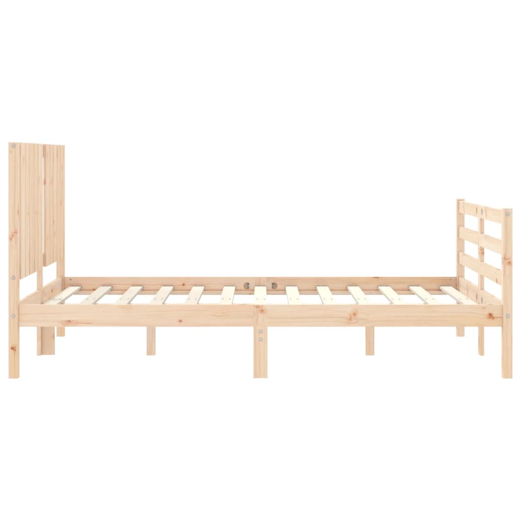 Estrutura de cama com cabeceira 120x200 cmmadeira maciça