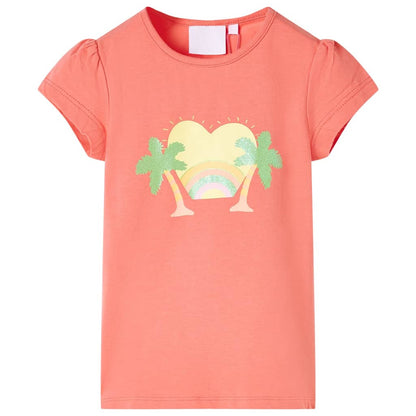 T-shirt infantil coral 128