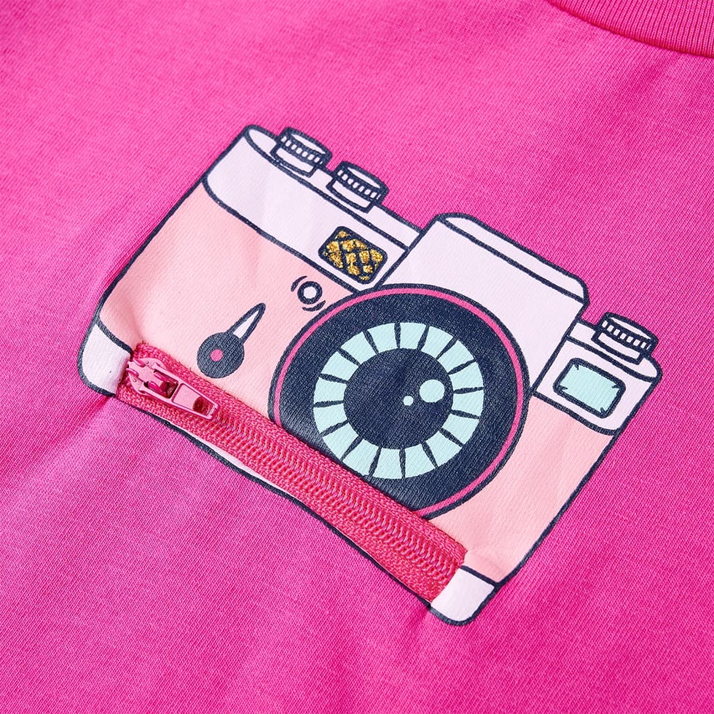 T-shirt de criança rosa-escuro 140