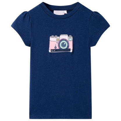 T-shirt infantil azul-escuro 92