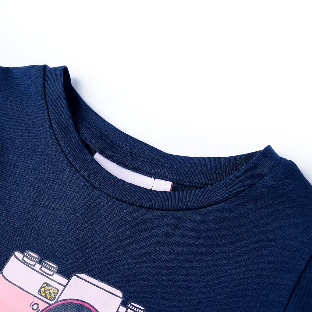 T-shirt infantil azul-escuro 92