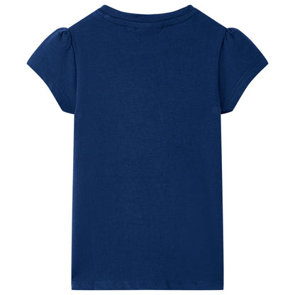 T-shirt infantil azul-escuro 128