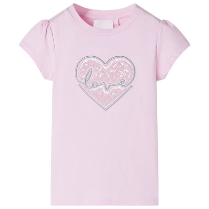 T-shirt de criança rosa-claro 92