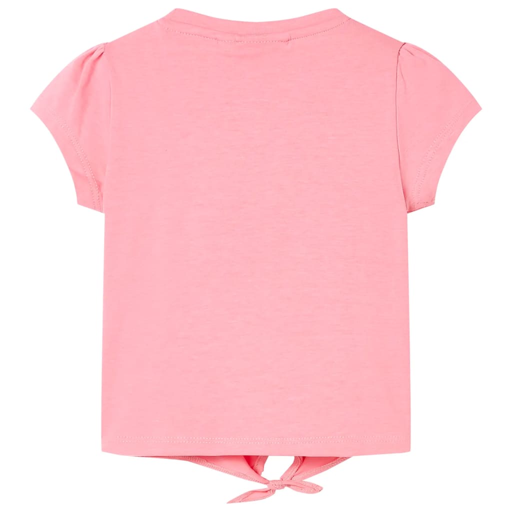 T-shirt de criança rosa fluorescente 104