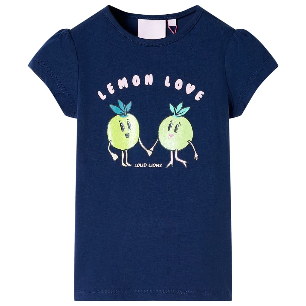 T-shirt infantil azul-escuro 104