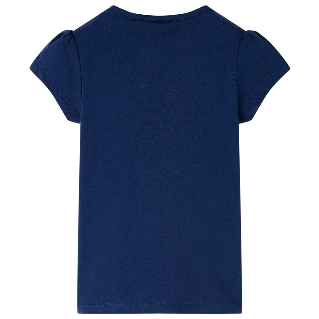 T-shirt infantil azul-escuro 128