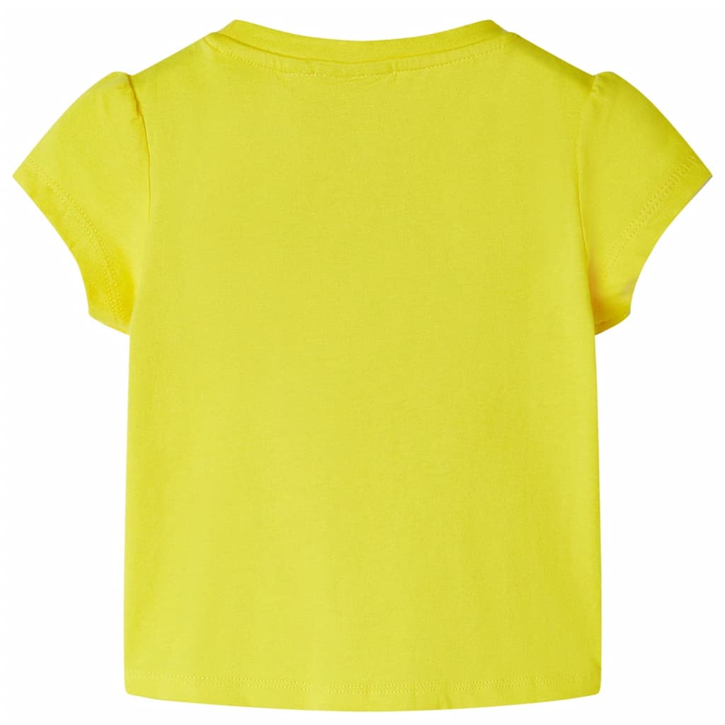 T-shirt de criança amarelo 92