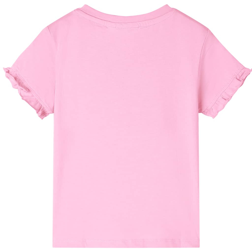 T-shirt manga curta para criança rosa-choque 140