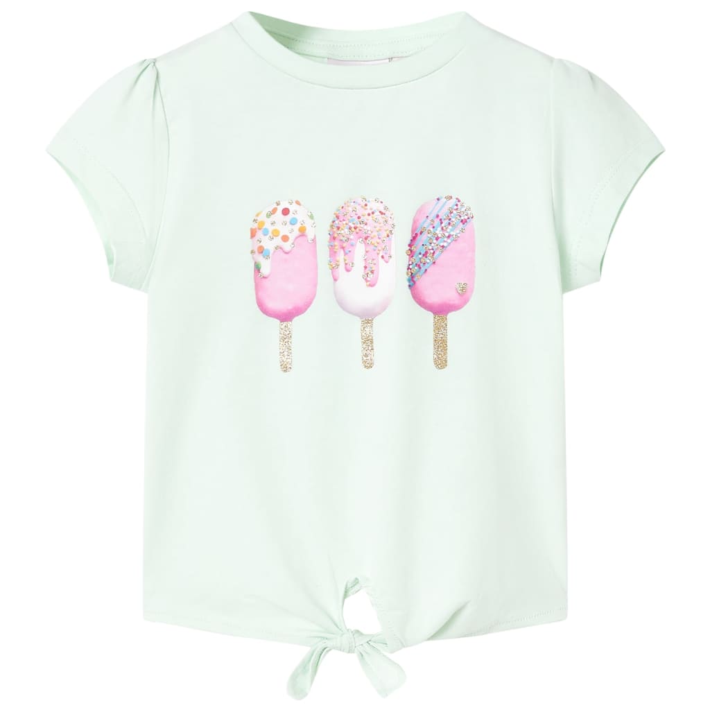 T-shirt infantil menta-claro 104