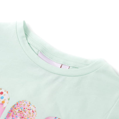 T-shirt infantil menta-claro 104