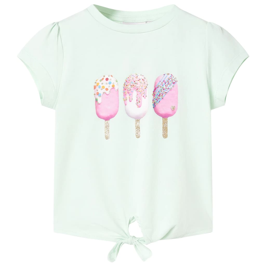 T-shirt infantil menta-claro 140