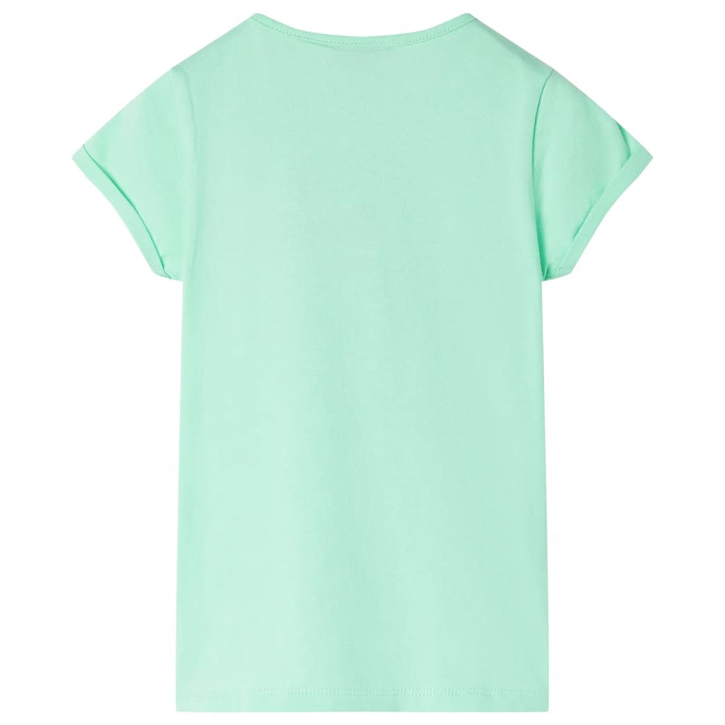 T-shirt infantil verde brilhante 92