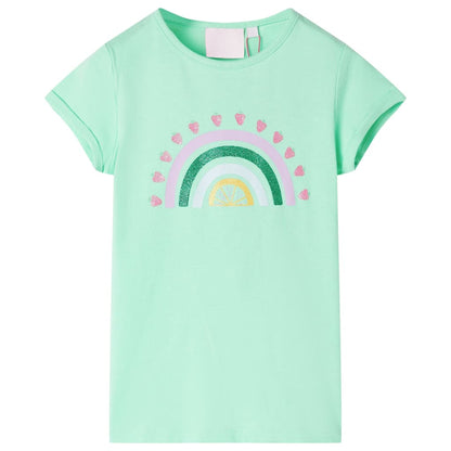 T-shirt infantil verde brilhante 104