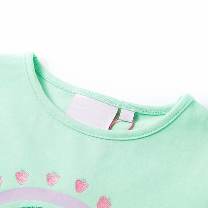 T-shirt infantil verde brilhante 104