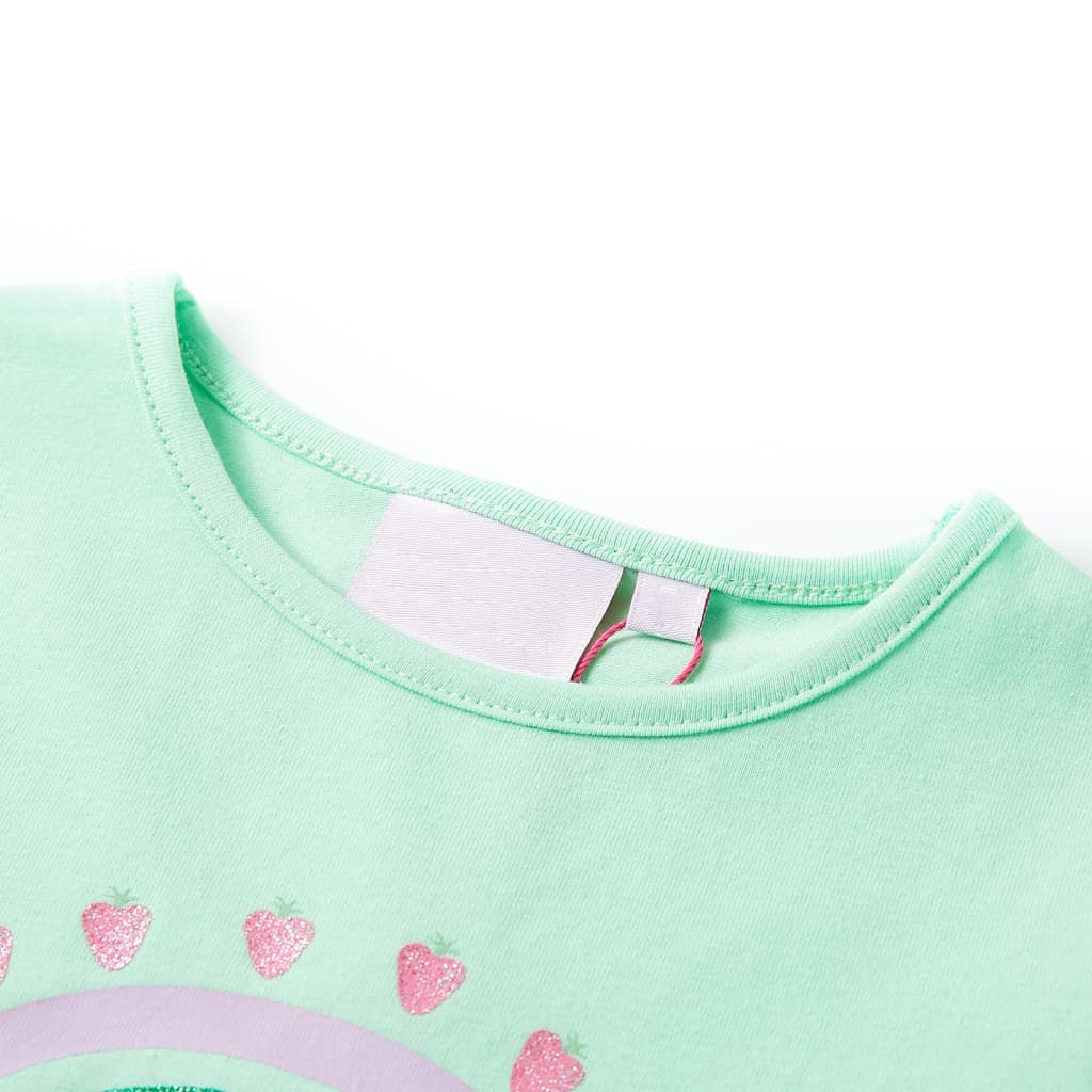 T-shirt infantil verde brilhante 116