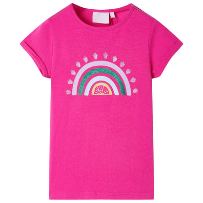 T-shirt de criança rosa-escuro 92