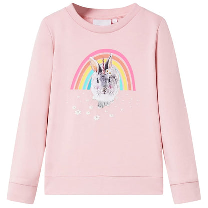 Sweatshirt para criança cor rosa-claro 104