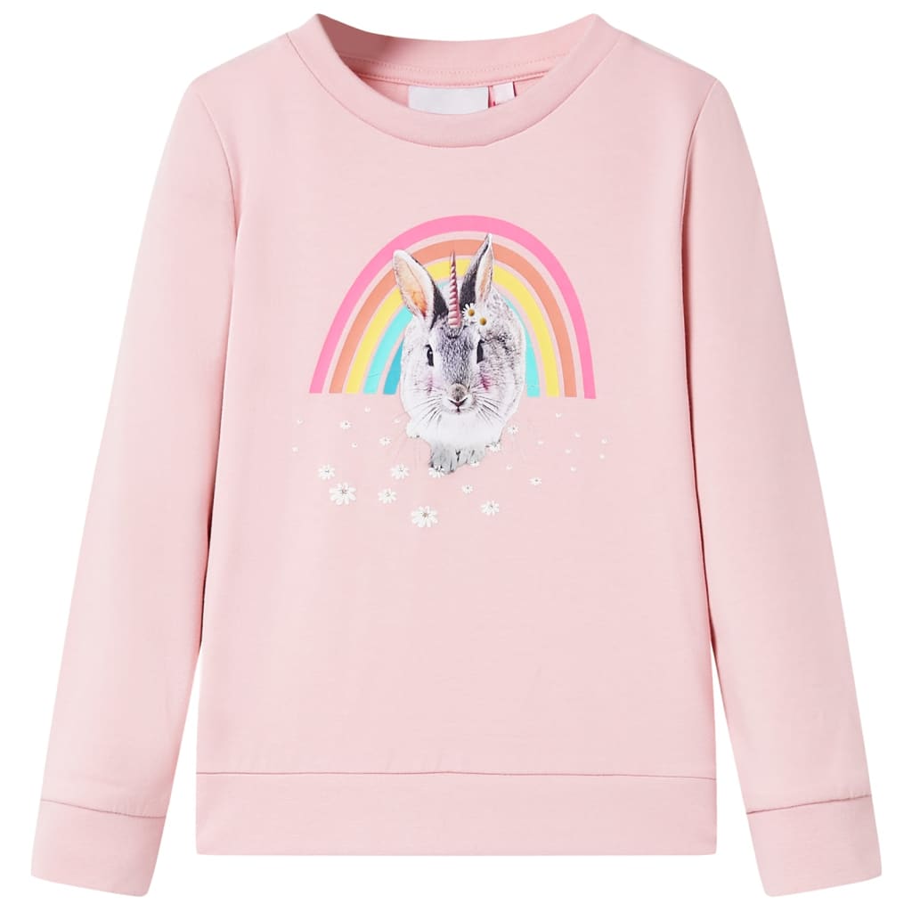 Sweatshirt para criança cor rosa-claro 116